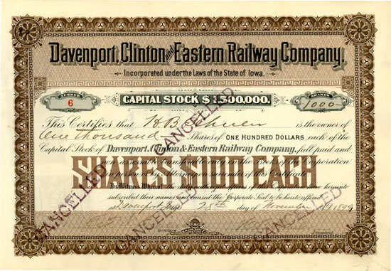 Davenport, Clinton and Eastern Railway Company