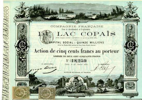 Compagnie Française Pour le desséchement et l'exploitation Du Lac Copaïs