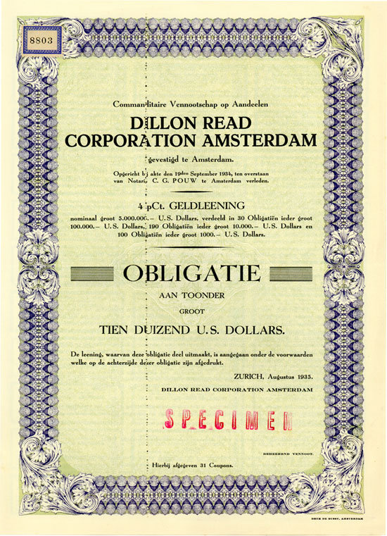 Dillon Read Corporation Amsterdam