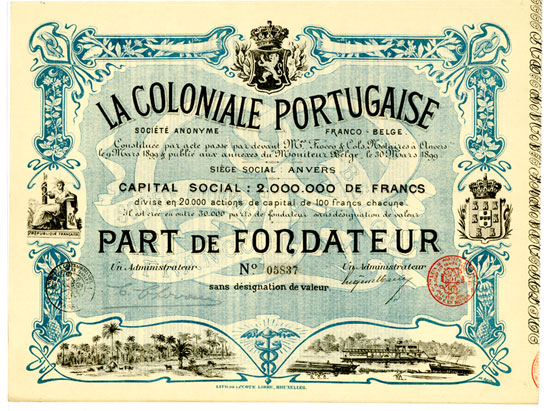 La Coloniale Portugaise Société Anonyme Franco-Belge