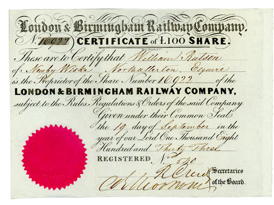 London & Birmingham Railway Company 