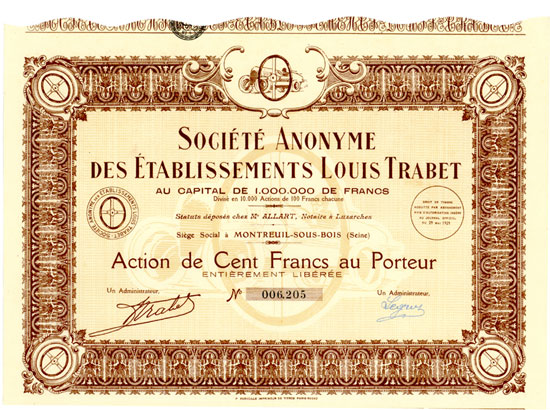 Société Anonyme des Établissements Louis Trabet