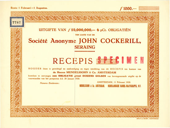 Société Anonyme John Cockerill [2 Stück]
