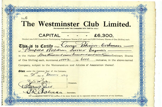 Westminster Limited Club