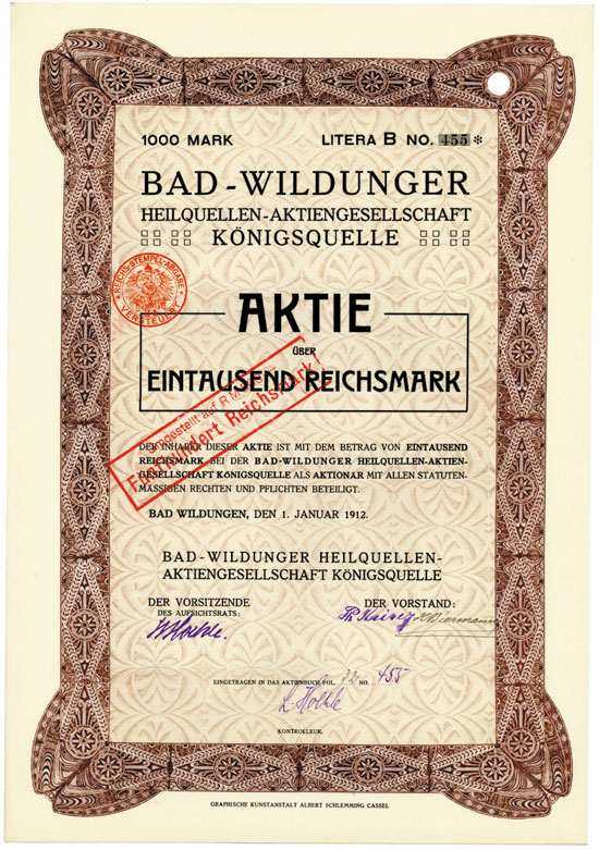 Bad-Wildunger Heilquellen-AG Königsquelle
