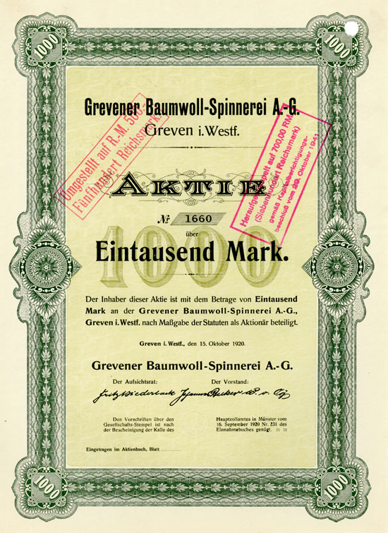 Grevener Baumwoll-Spinnerei A.-G.