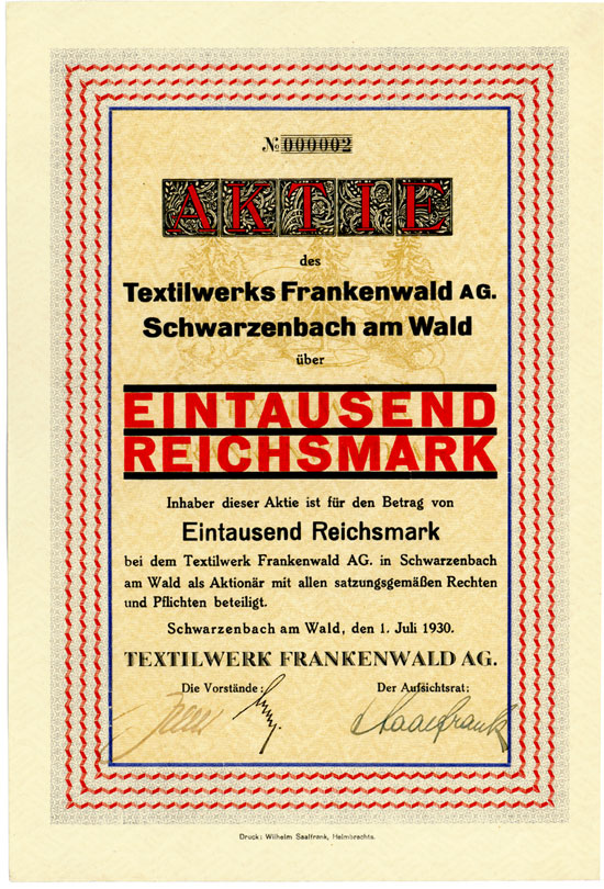 Textilwerk Frankenwald AG