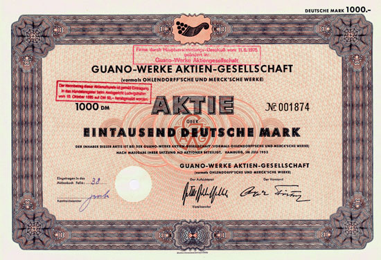 Guano-Werke-AG (vormals Ohlendorff'sche und Merck'sche Werke)