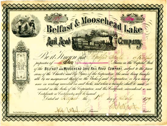 Belfast & Moosehead Lake Rail Road Company