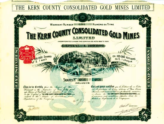 Kern County Consolidated Gold Mines Limited