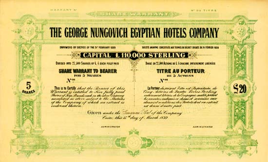 George Nungovich Egyptian Hotels Company