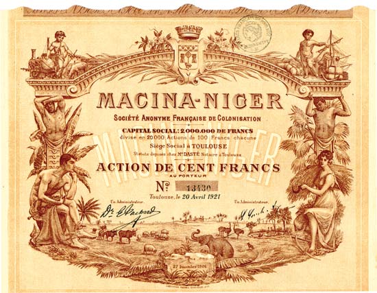 Macina-Niger Société Anonyme Française de Colonisation