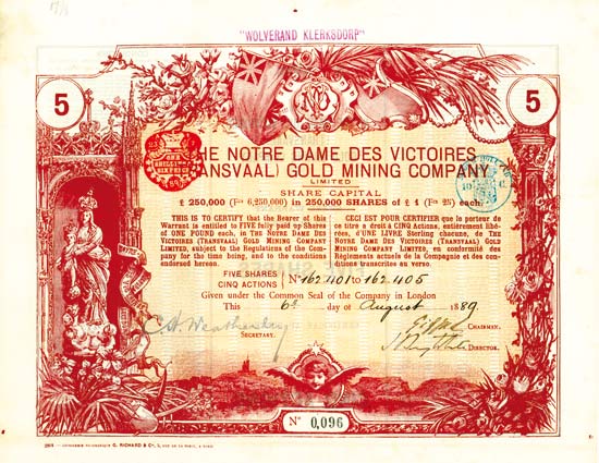 Notre Dame des Victoires (Transvaal) Gold Mining Company