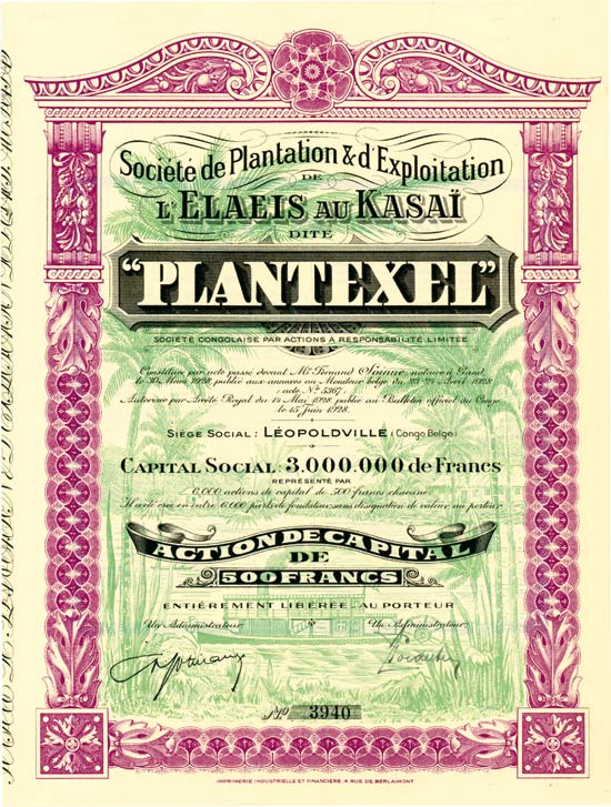 Société de Plantation & d'Exploitation de l'Elaeis au Kasaï dite Plantexel