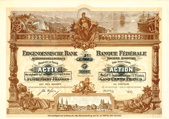 Eidgenoessische Bank AG / Banque Fédérale Société Anonyme