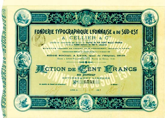 Fonderie Typographique Lyonnaise & Du Sud-Est A. Cellier & Cie.