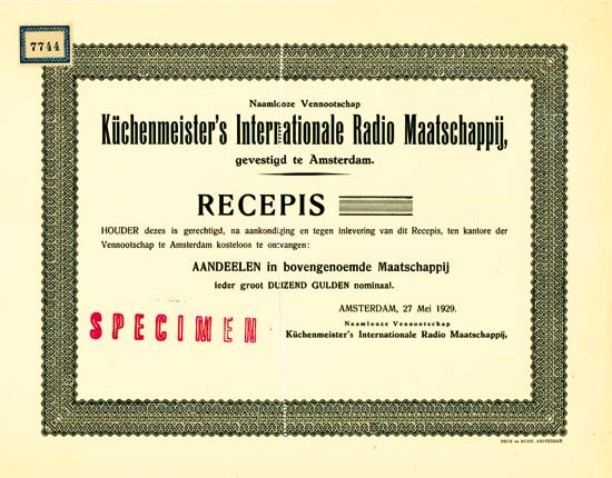 Naamlooze Vennootschap Küchenmeister's Internationale Radio Maatschappij