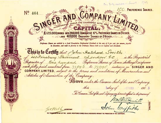 Singer and Company, Limited