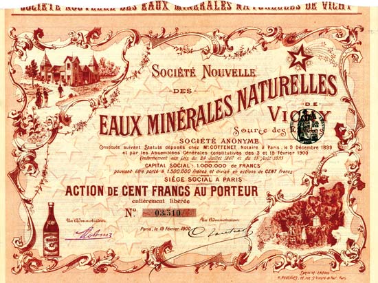 Société Nouvelle des Eaux Minérales Naturelles de Vichy Source des Ètoiles