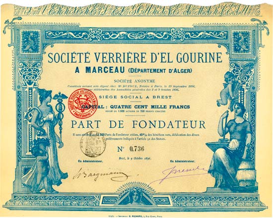 Socitété Verriére d'el Gourine a Marceau (Départment d'Alger)