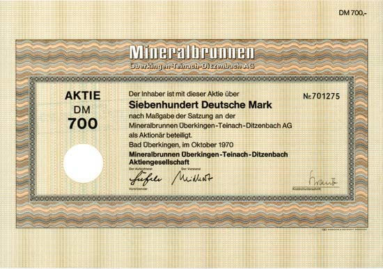 Mineralbrunnen Überkingen-Teinach-Ditzenbach AG