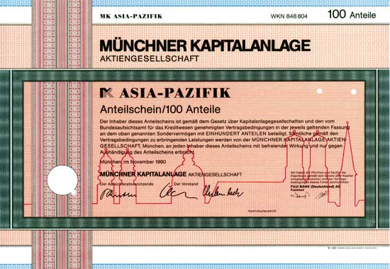 Münchner Kapitalanlage AG [3 Stück]