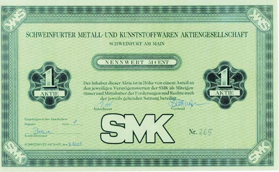 Schweinfurter Metall- und Kunststoffwaren AG (SMK)
