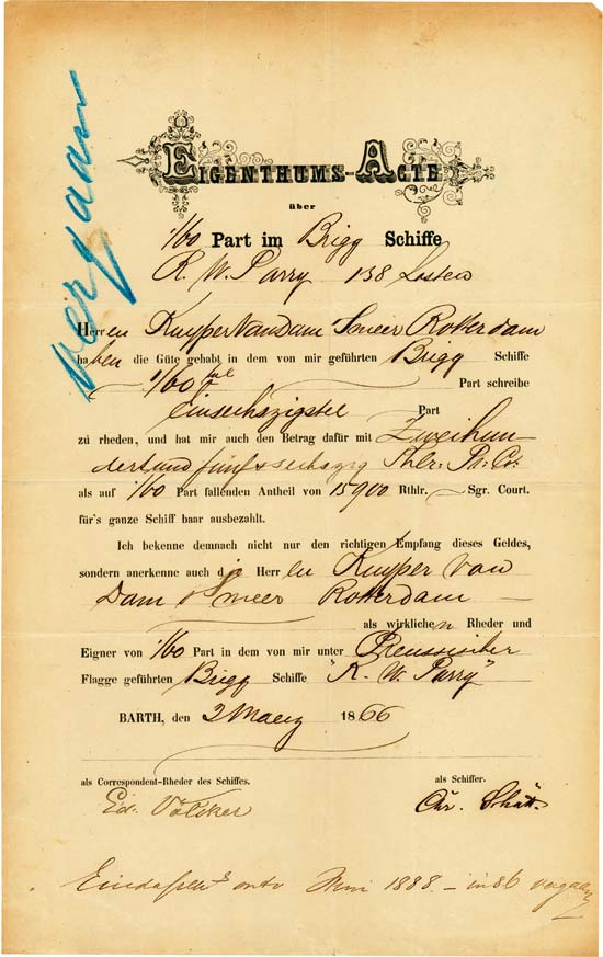 Brigg Schiffe R. W. Parry 