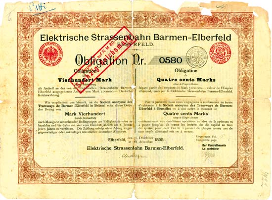 Elektrische Strassenbahn Barmen-Elberfeld