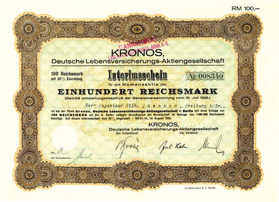 KRONOS, Deutsche Lebensversicherungs-AG