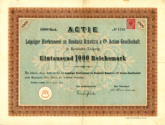 Leipziger Bierbrauerei zu Reudnitz Riebeck & Co. AG 