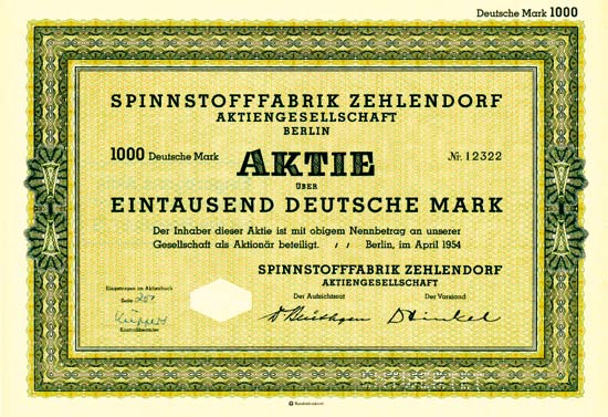 Spinnstofffabrik Zehlendorf AG